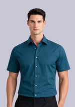 Load image into Gallery viewer, MARINE HALF BAMBOO SILK SHIRT
