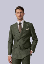 Load image into Gallery viewer, OLIVE DOUBLE BREASTED LINEN
