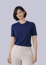 Load image into Gallery viewer, SUMMER AZURE MERINO RIB TEE
