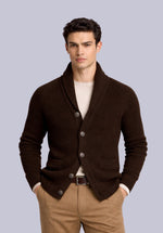 Load image into Gallery viewer, BRUNETTE MERINO SHAWL CARDIGAN
