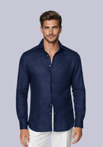 Load image into Gallery viewer, INDIGO LINEN SHIRT
