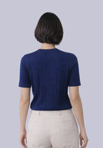 Load image into Gallery viewer, SUMMER AZURE MERINO RIB TEE
