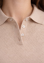 Load image into Gallery viewer, Champagne Prestige Summer Merino Polo
