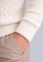 Load image into Gallery viewer, SNOW MERINO POLO SWEATER
