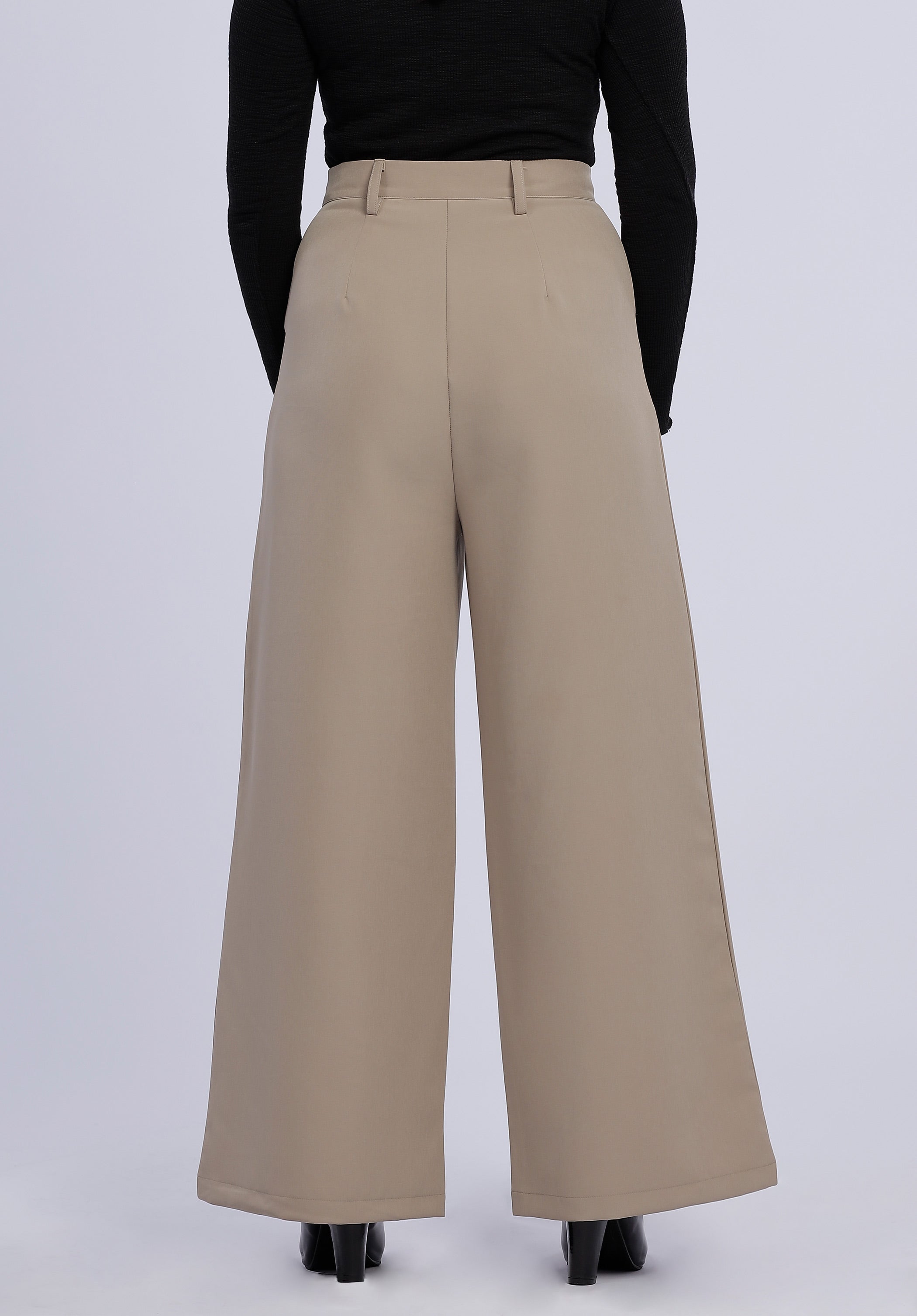 SASHA BEIGE WIDE PANTS