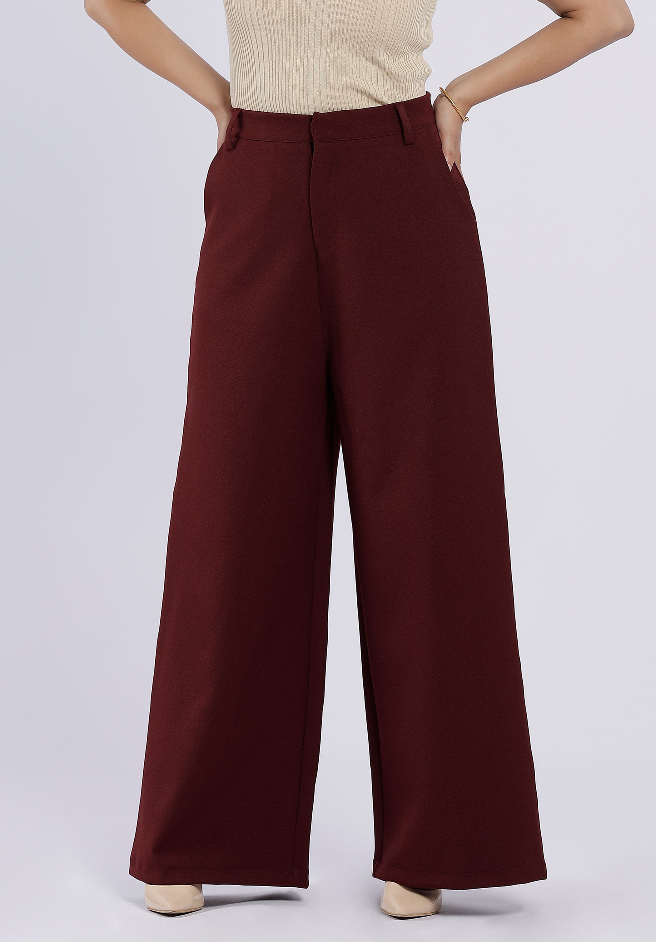 SASHA ROUGE WIDE PANTS
