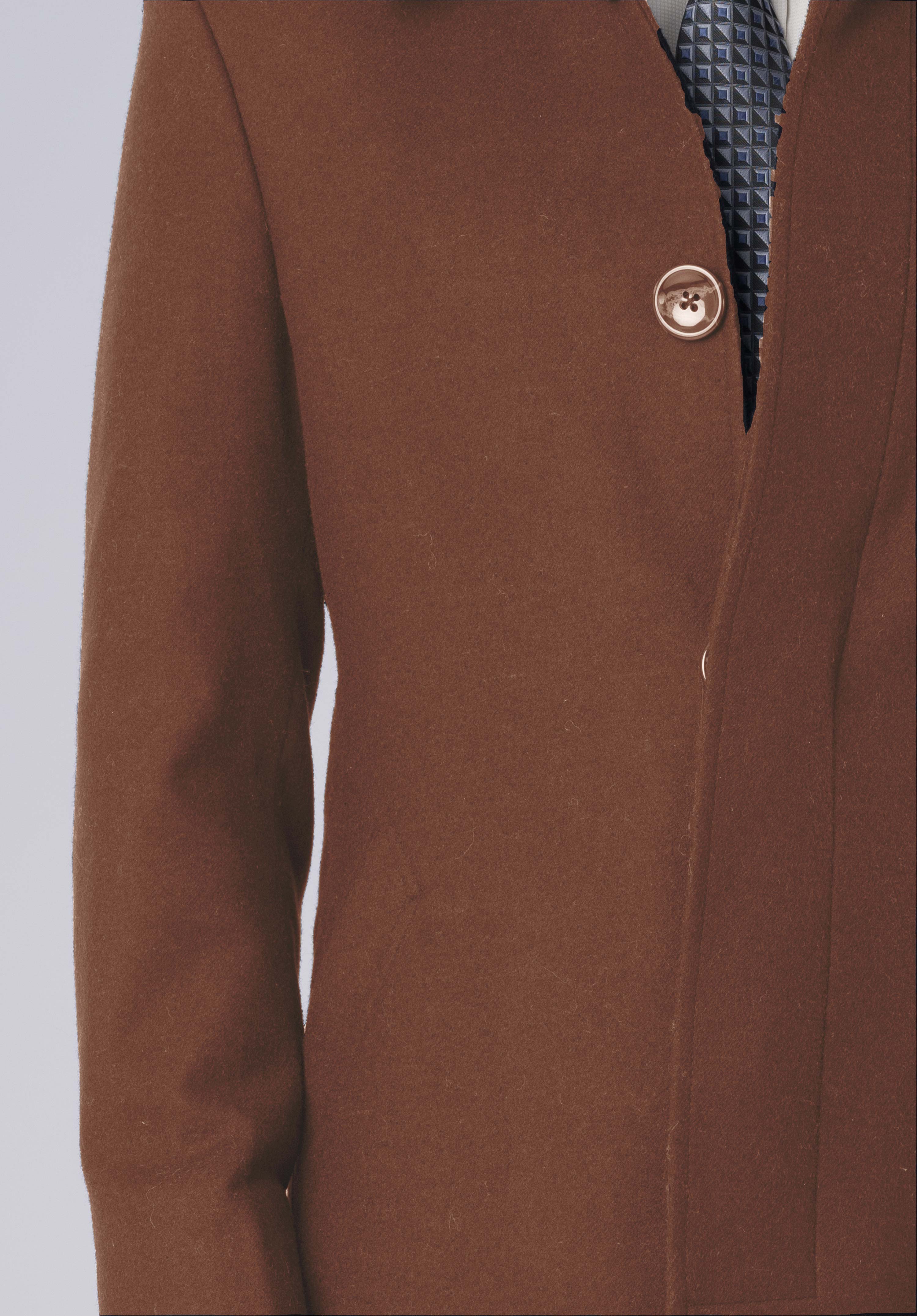 cashmere single breasted coat-men