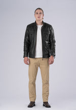 Load image into Gallery viewer, biker luxury leather jacket-men

