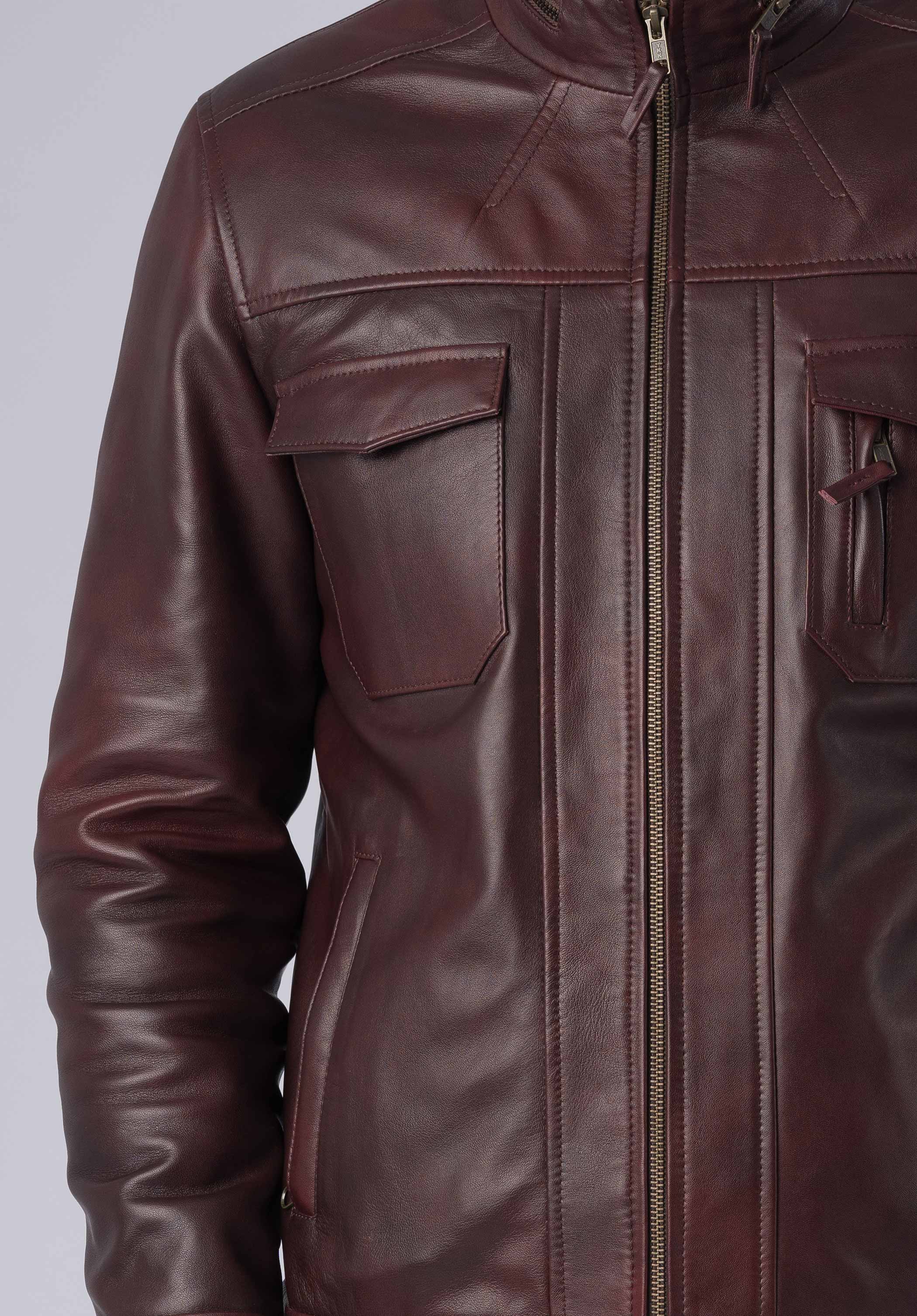 biker luxury leather jacket-men