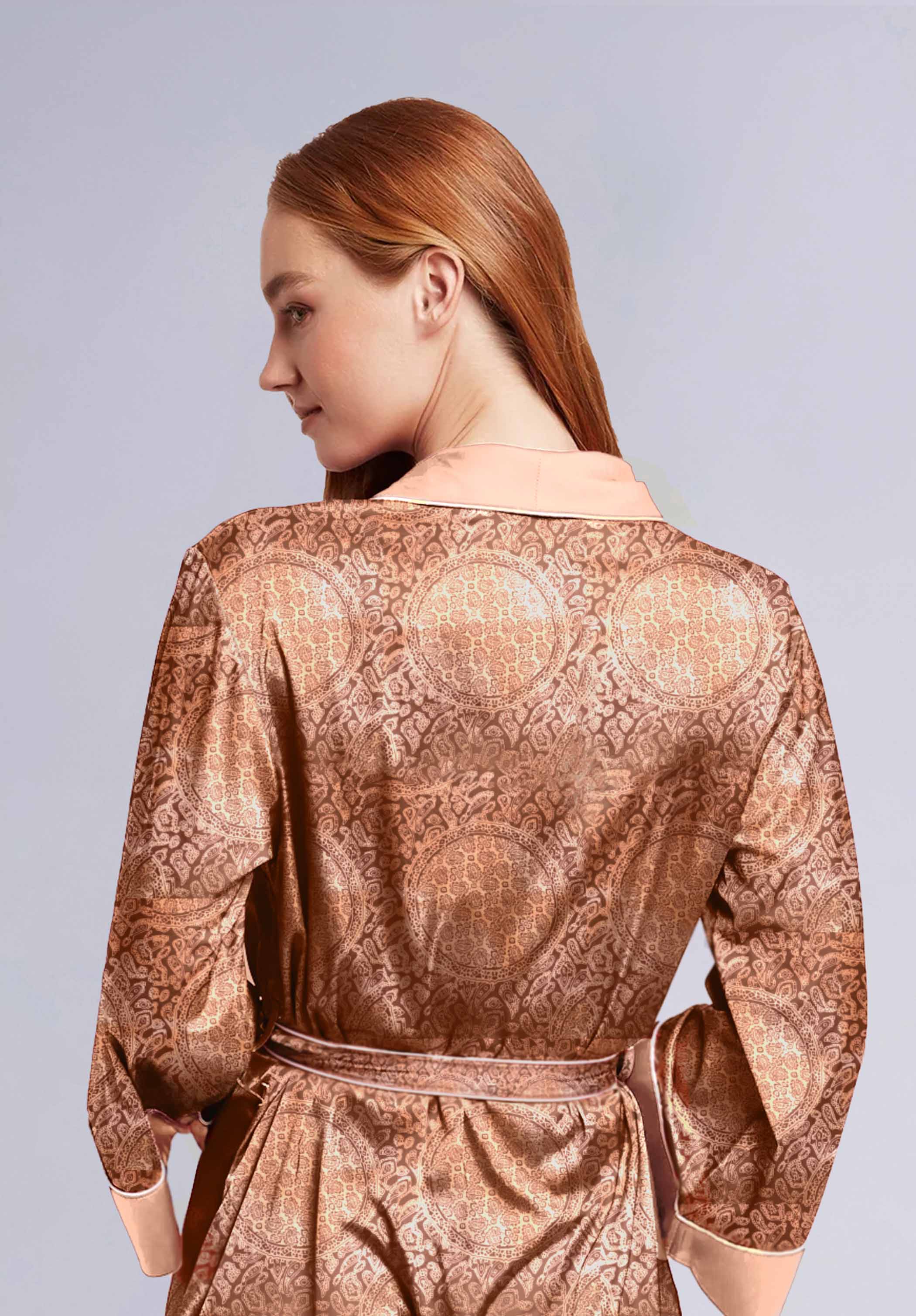 AURA LUXURE SILK ROBE SET