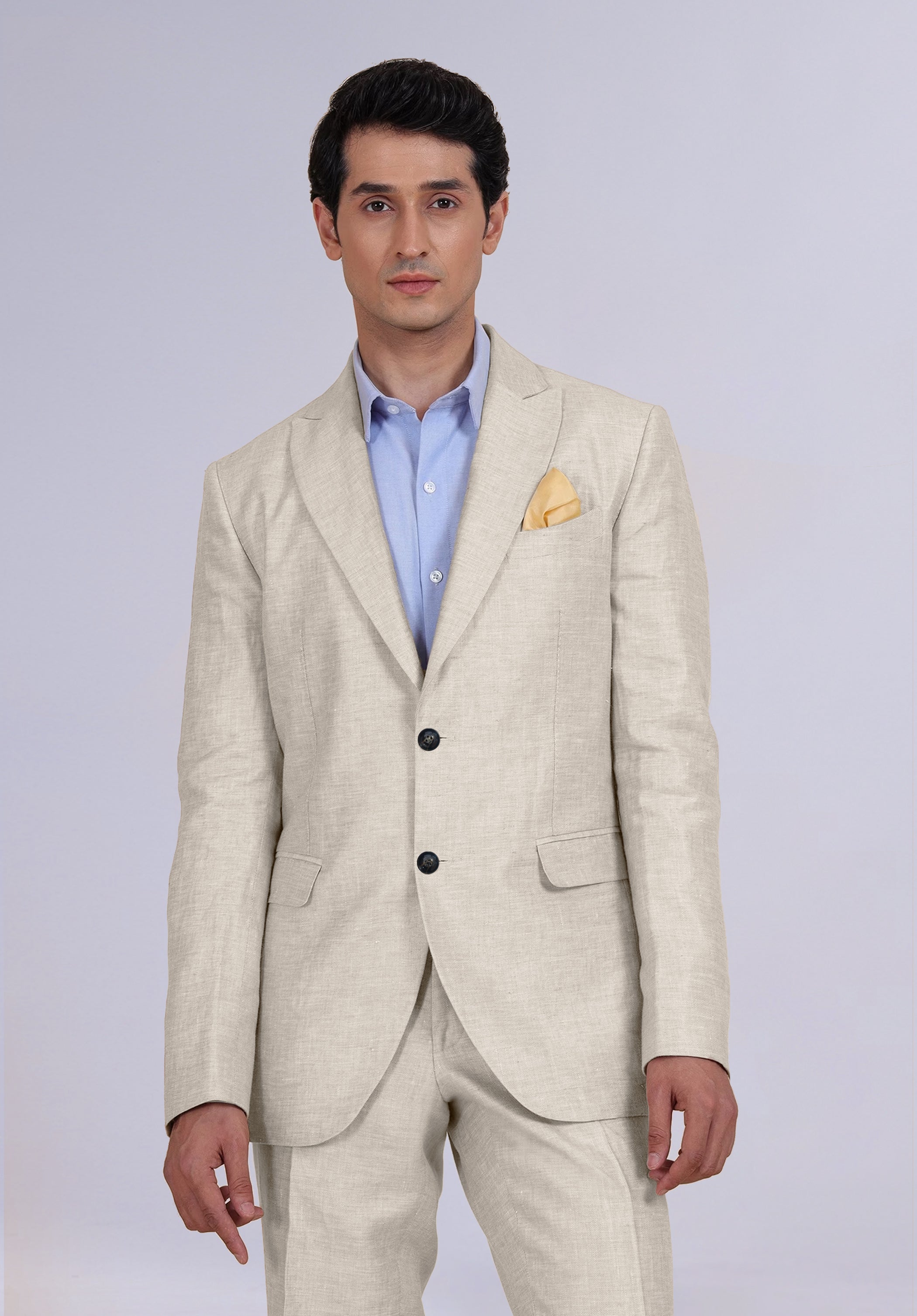 ALMOND WHITE LINEN JACKET