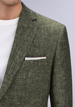 Load image into Gallery viewer, OLIVE NOTCH LINEN JACKET
