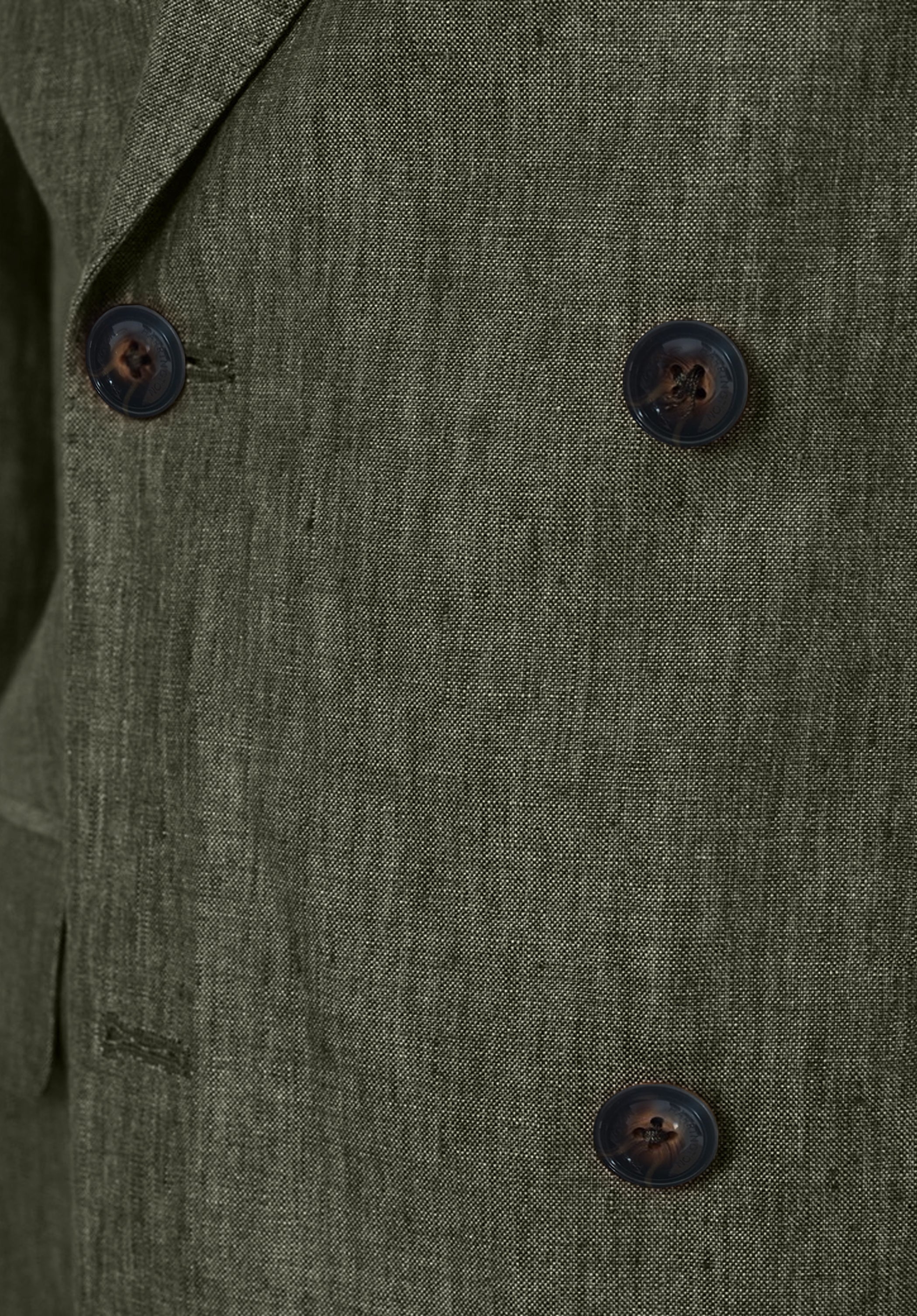 OLIVE DOUBLE BREASTED LINEN