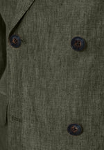Load image into Gallery viewer, OLIVE DOUBLE BREASTED LINEN
