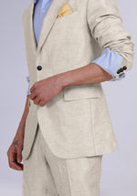 Load image into Gallery viewer, ALMOND WHITE LINEN JACKET
