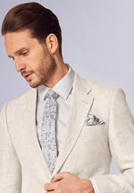 Load image into Gallery viewer, ALMOND WHITE NOTCH LINEN JACKET
