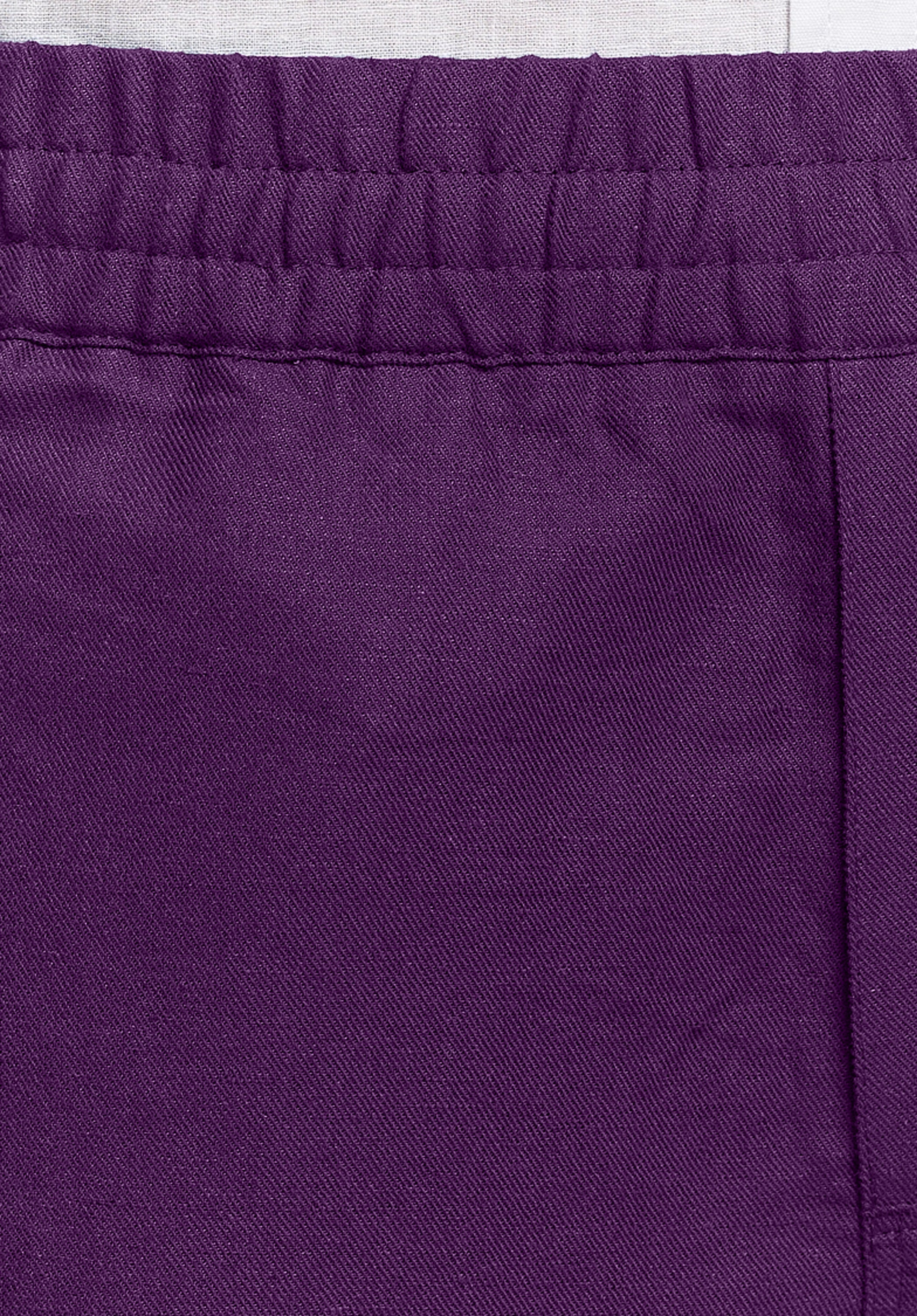 Mauve Cotton Linen Shorts