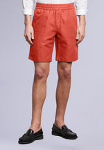 Load image into Gallery viewer, Vermilion  Cotton Linen Shorts
