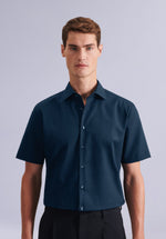Load image into Gallery viewer, MARINE HALF BAMBOO SILK SHIRT
