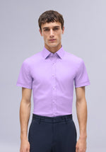 Load image into Gallery viewer, LAVENDER HALF BAMBOO SILK SHIRT

