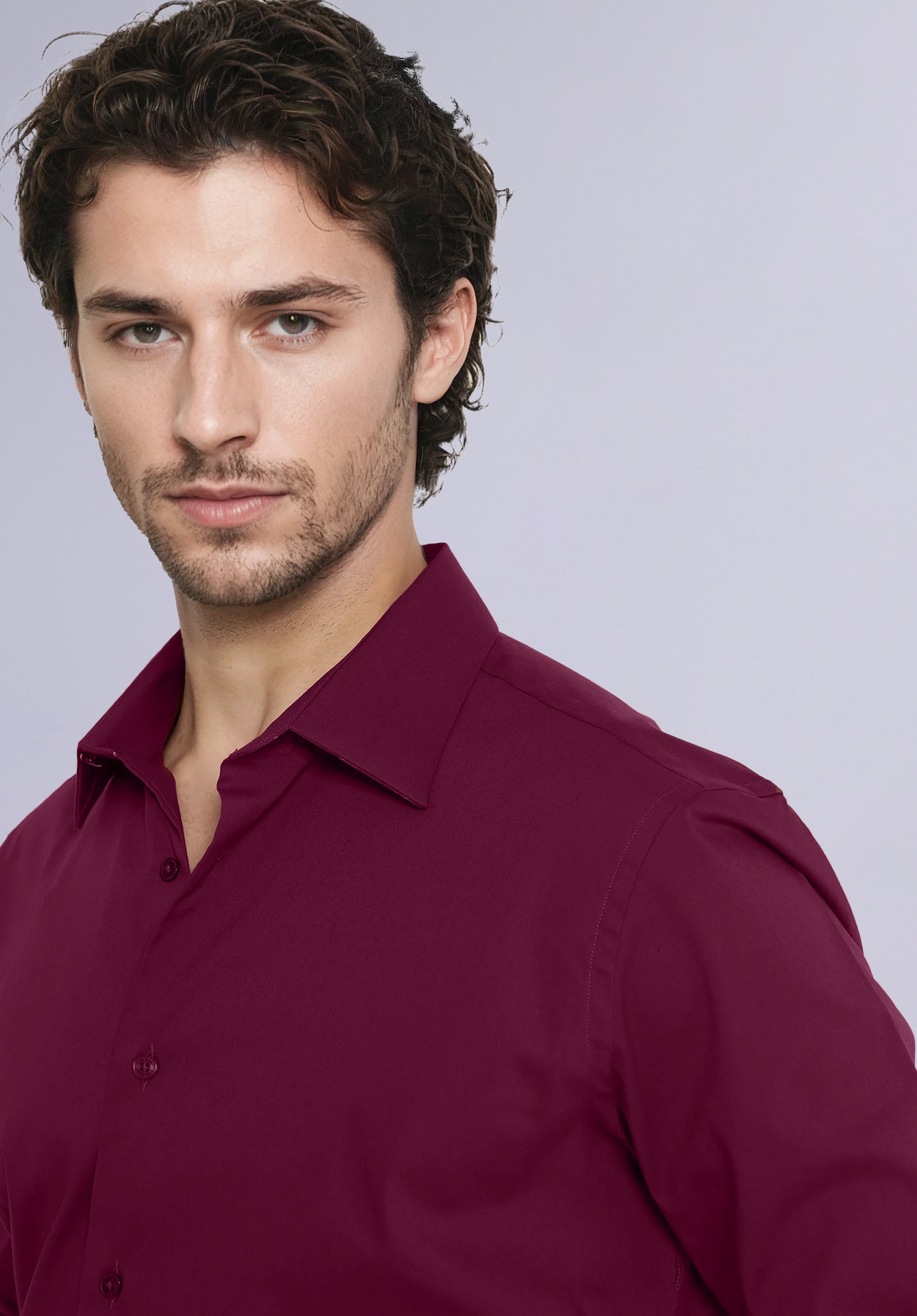 MAROON BAMBOO SILK SHIRT