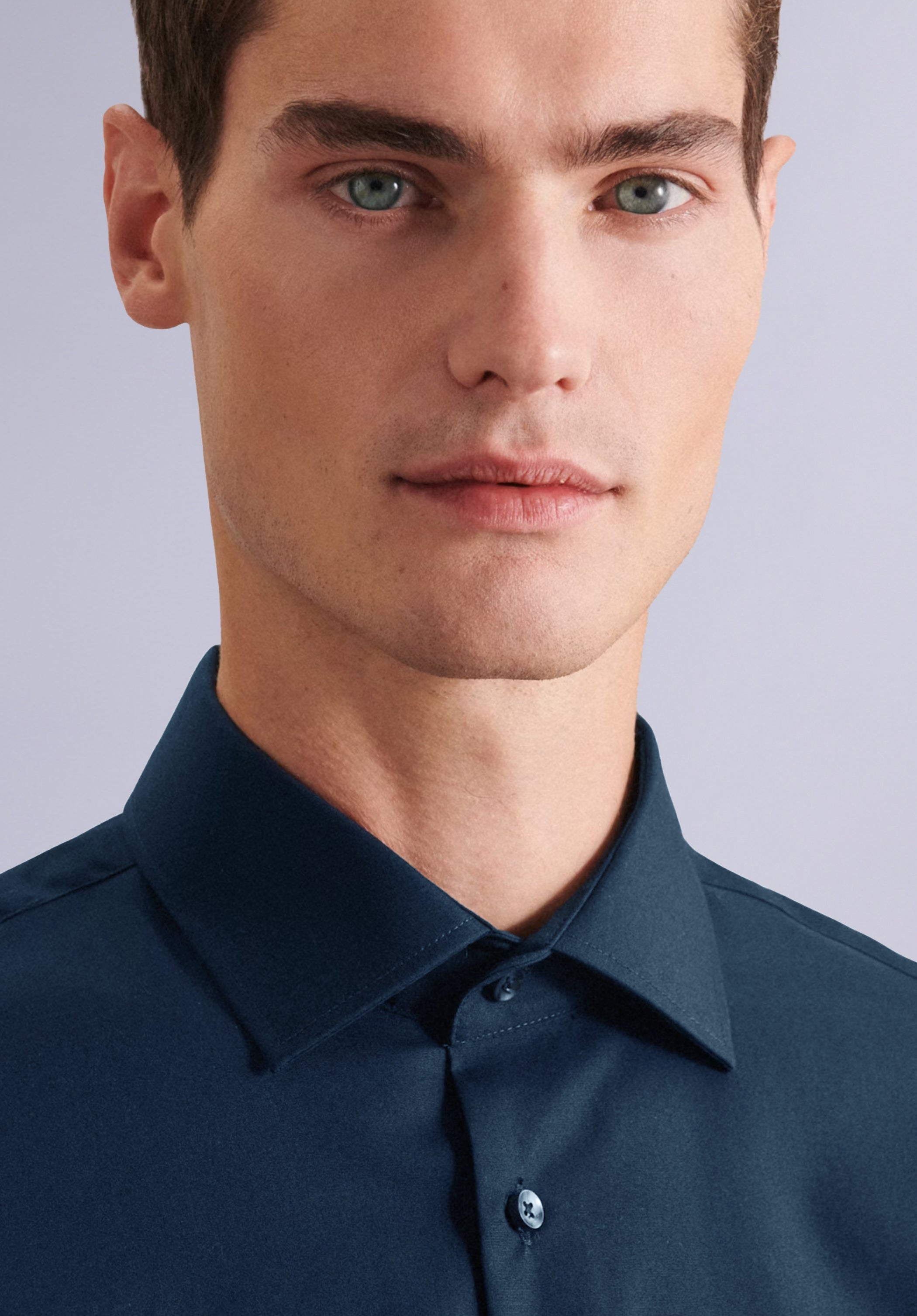 MARINE HALF BAMBOO SILK SHIRT