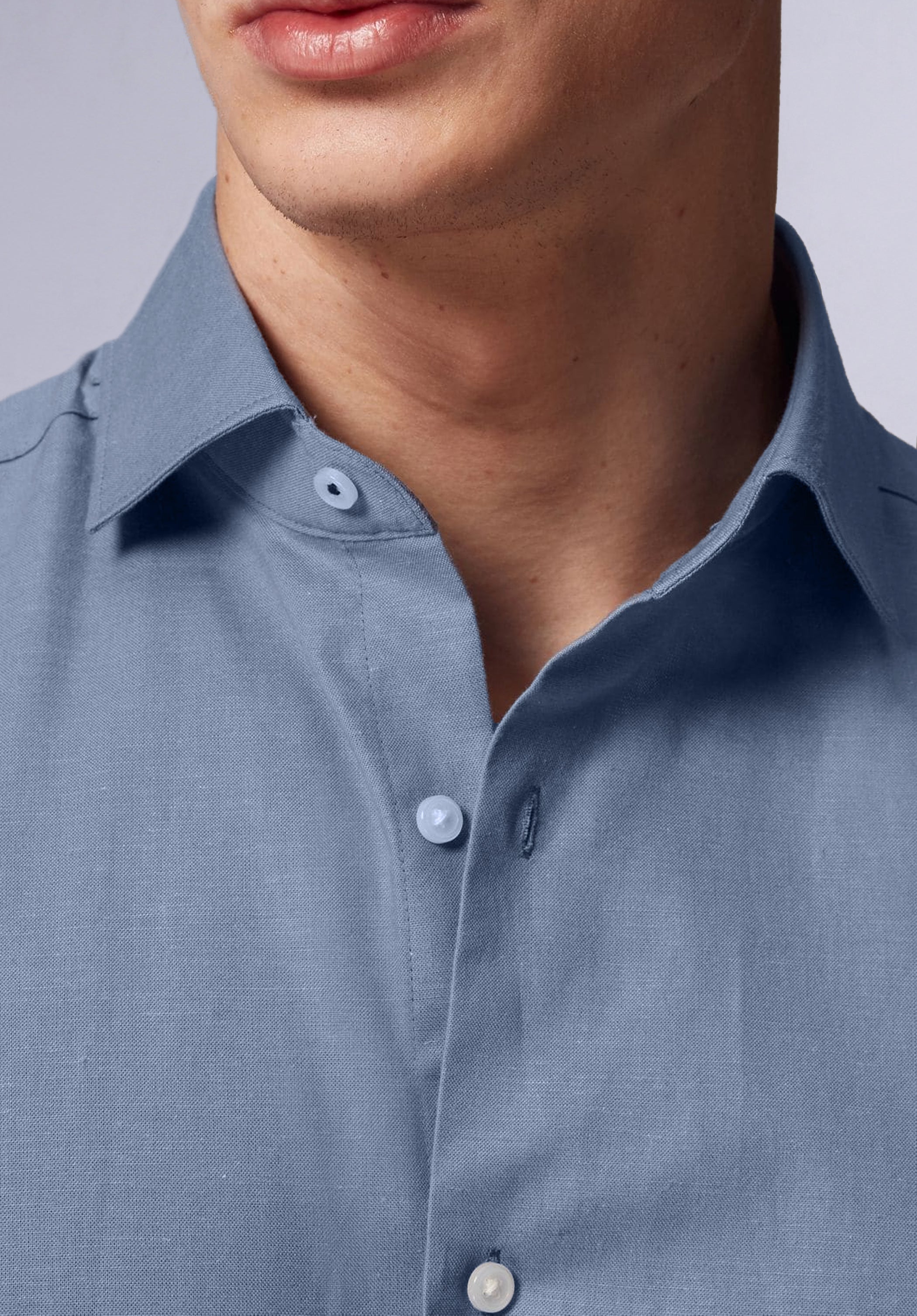 TEAL HALF BAMBOO SILK SHIRT