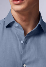 Load image into Gallery viewer, TEAL HALF BAMBOO SILK SHIRT
