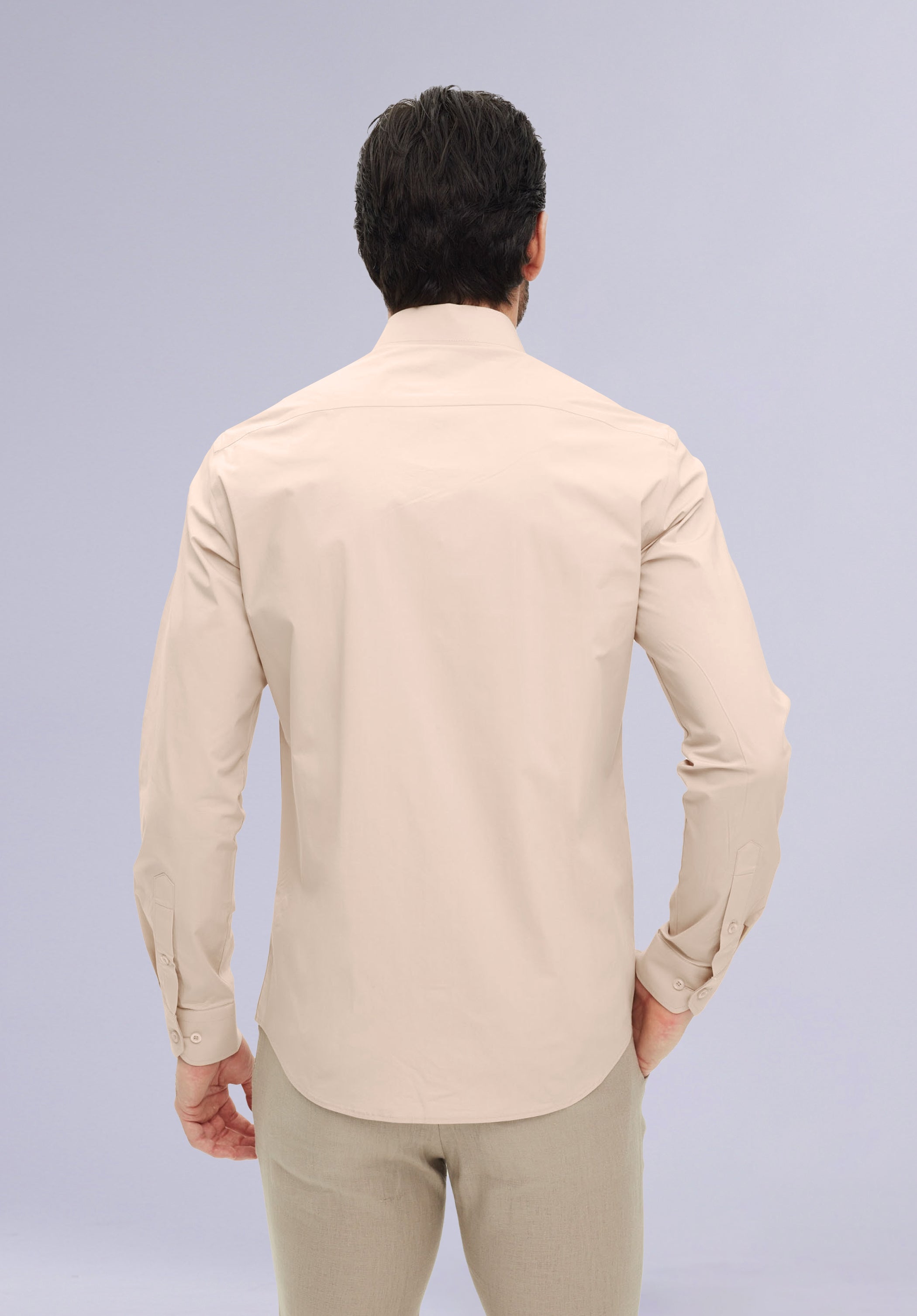 KHAKI BAMBOO SILK SHIRT