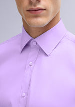 Load image into Gallery viewer, LAVENDER HALF BAMBOO SILK SHIRT
