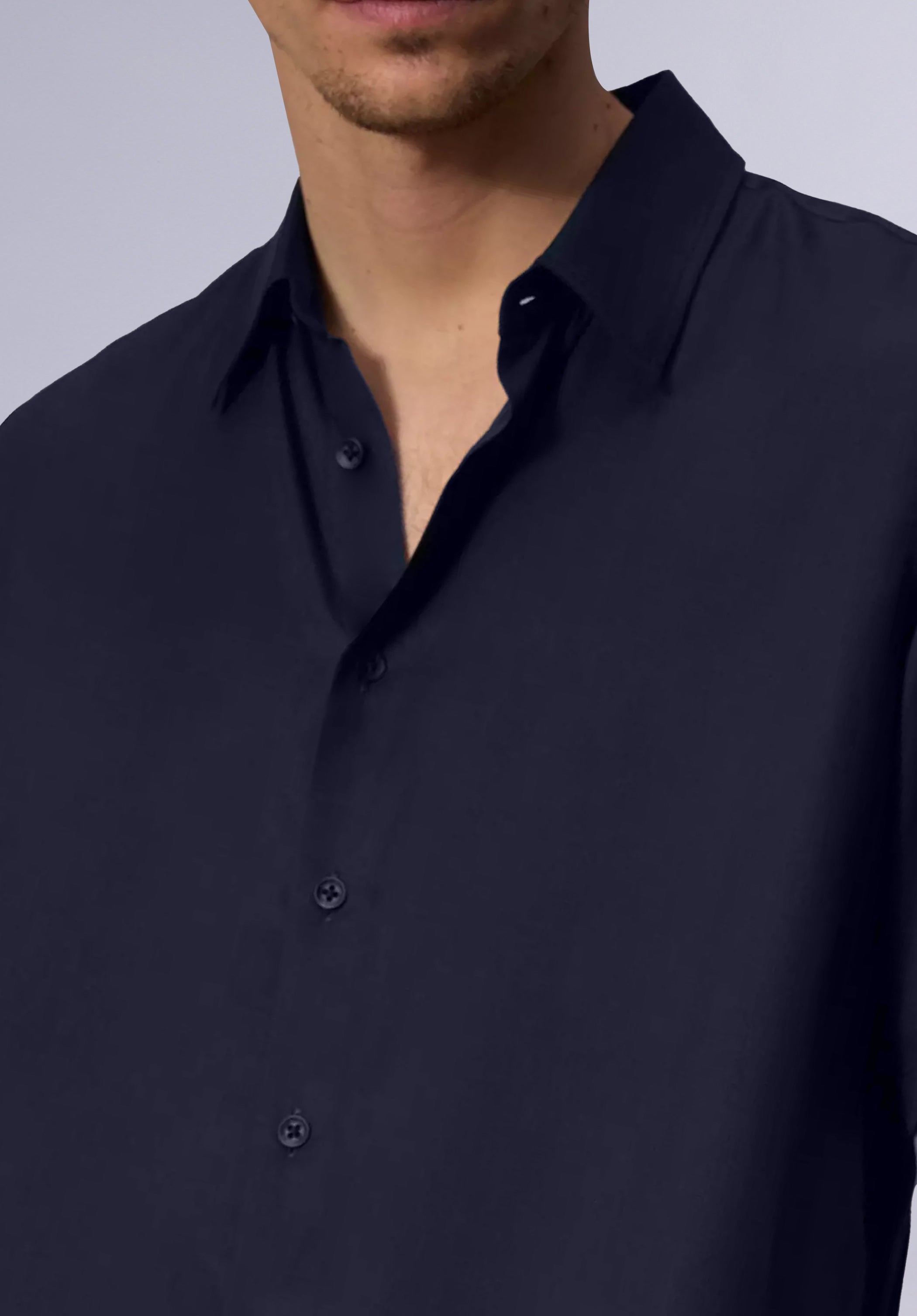 OXFORD HALF BAMBOO SILK SHIRT