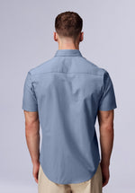 Load image into Gallery viewer, TEAL HALF BAMBOO SILK SHIRT
