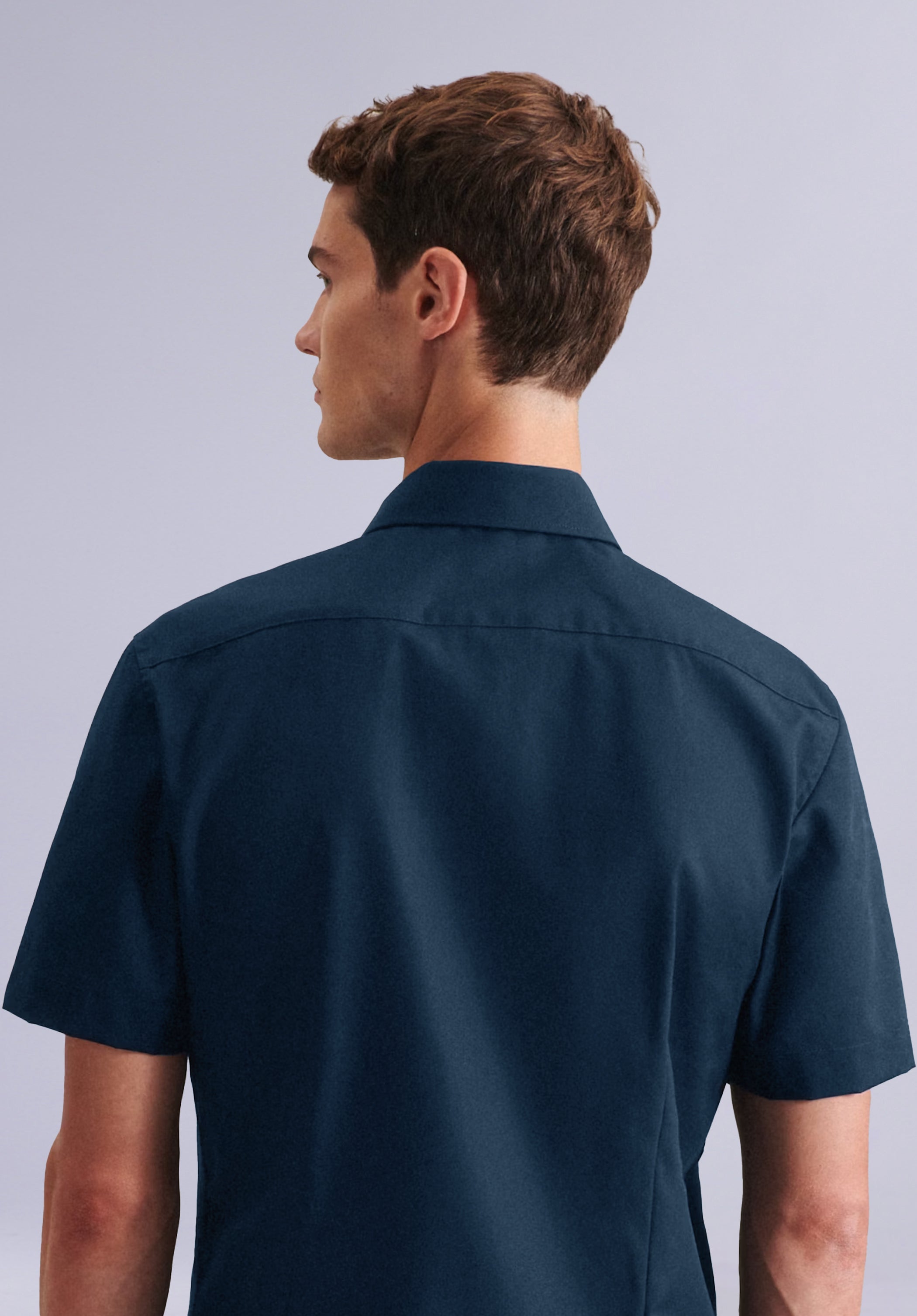 MARINE HALF BAMBOO SILK SHIRT