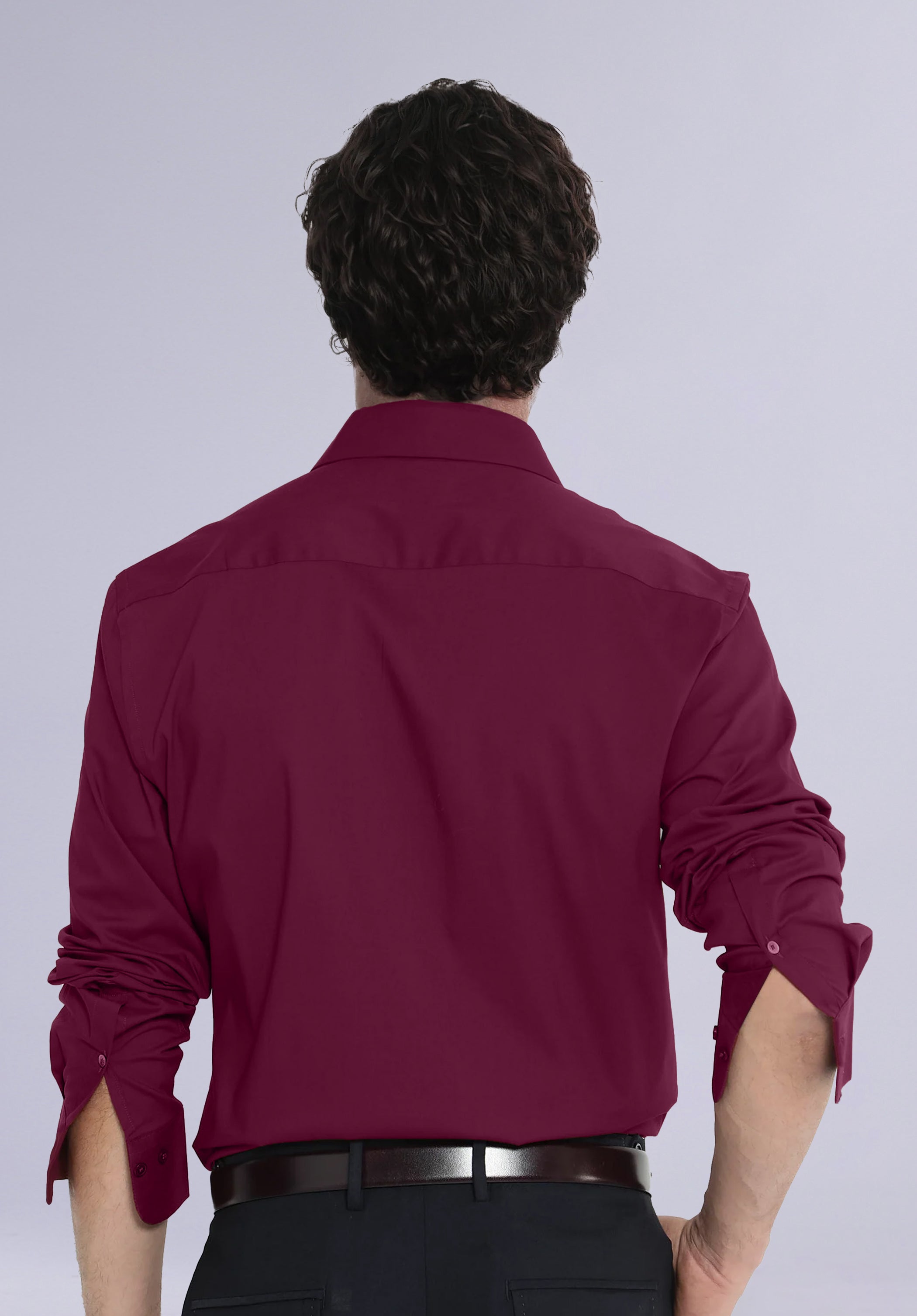 MAROON BAMBOO SILK SHIRT
