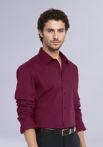 Load image into Gallery viewer, MAROON BAMBOO SILK SHIRT
