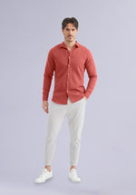 Load image into Gallery viewer, DARK CORAL BAMBOO SILK SHIRT
