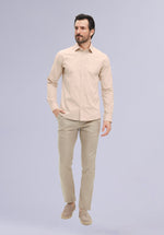 Load image into Gallery viewer, KHAKI BAMBOO SILK SHIRT
