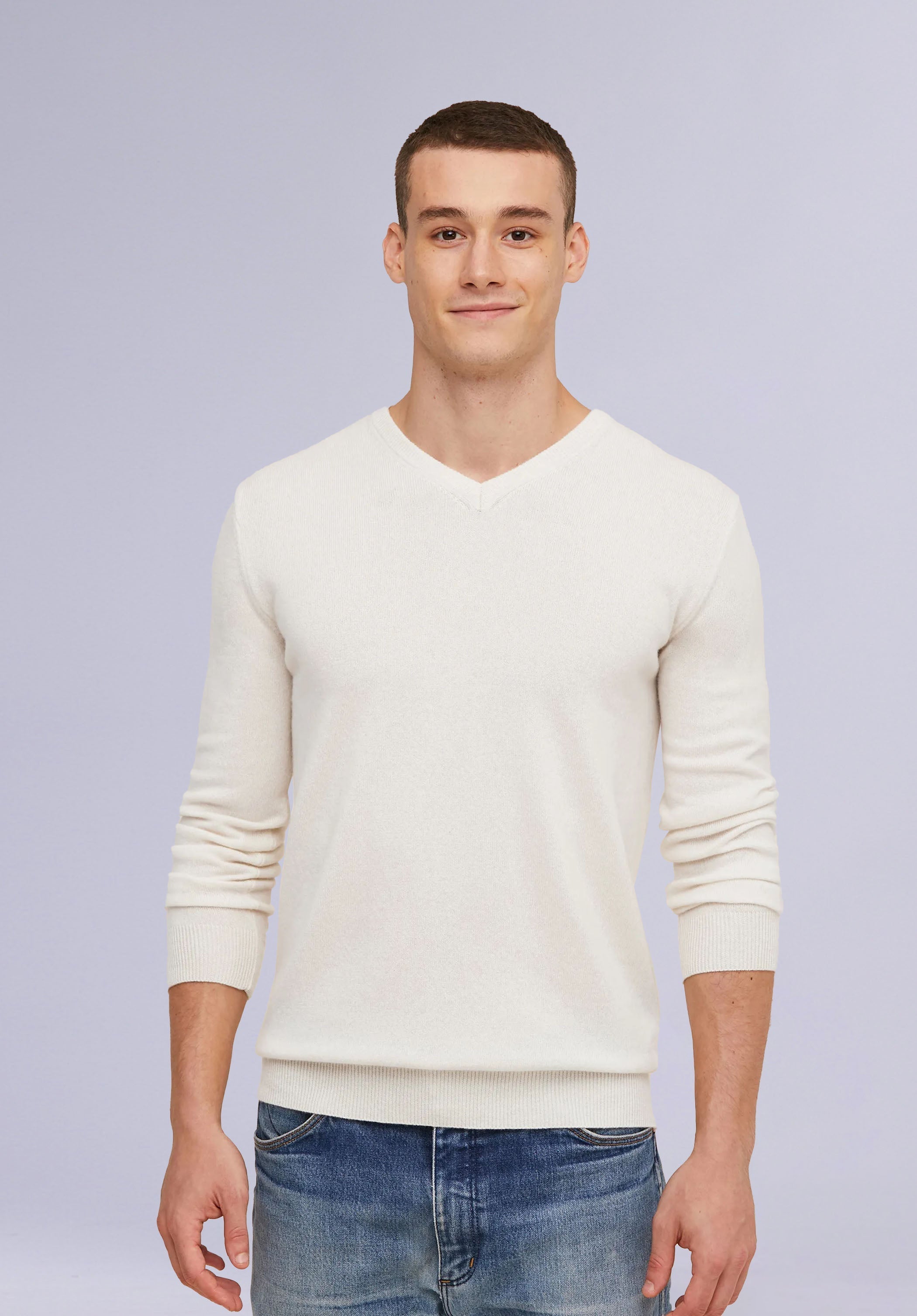 ECRU MERINO V NECK