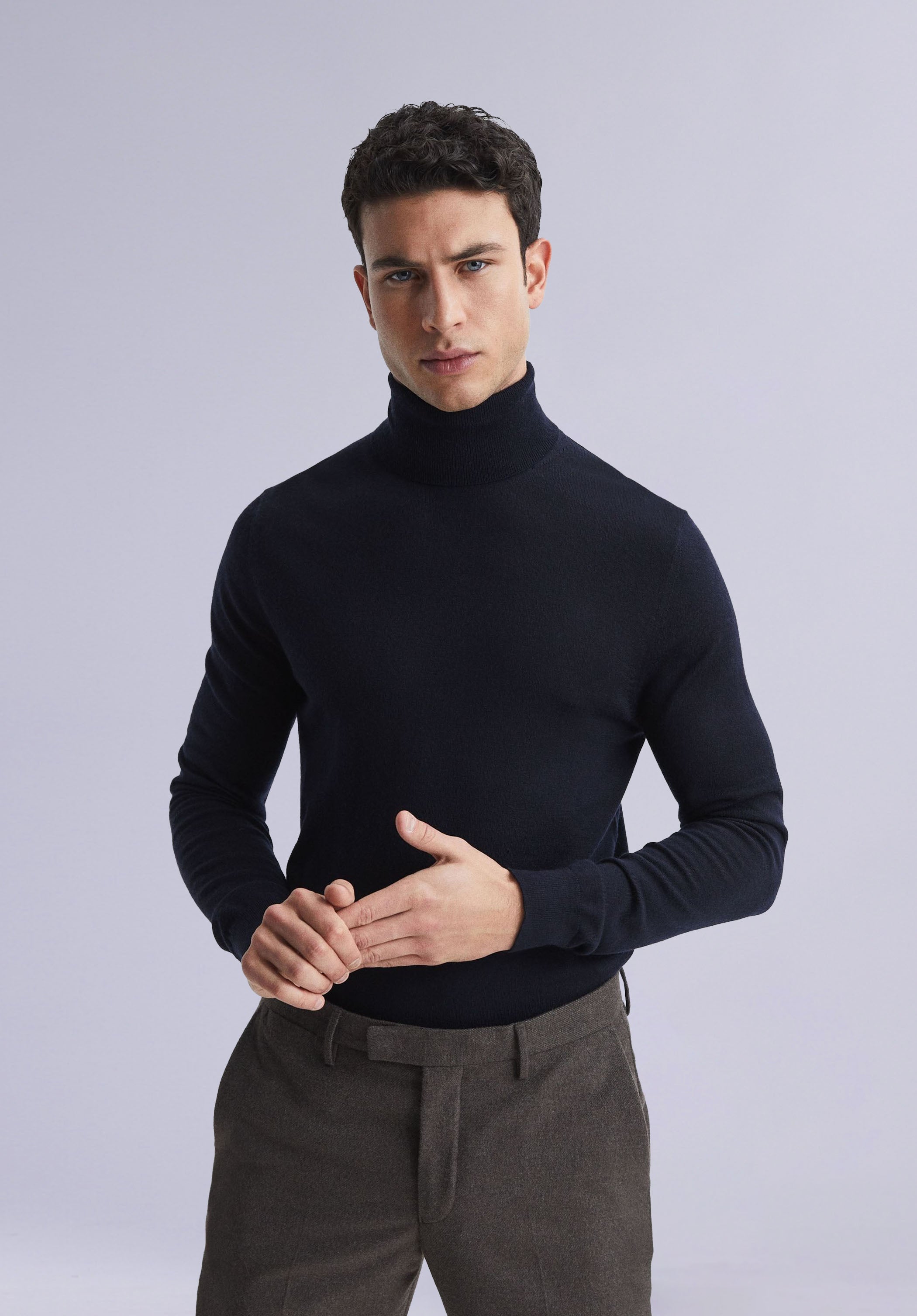 EBONY MERINO HIGH NECK