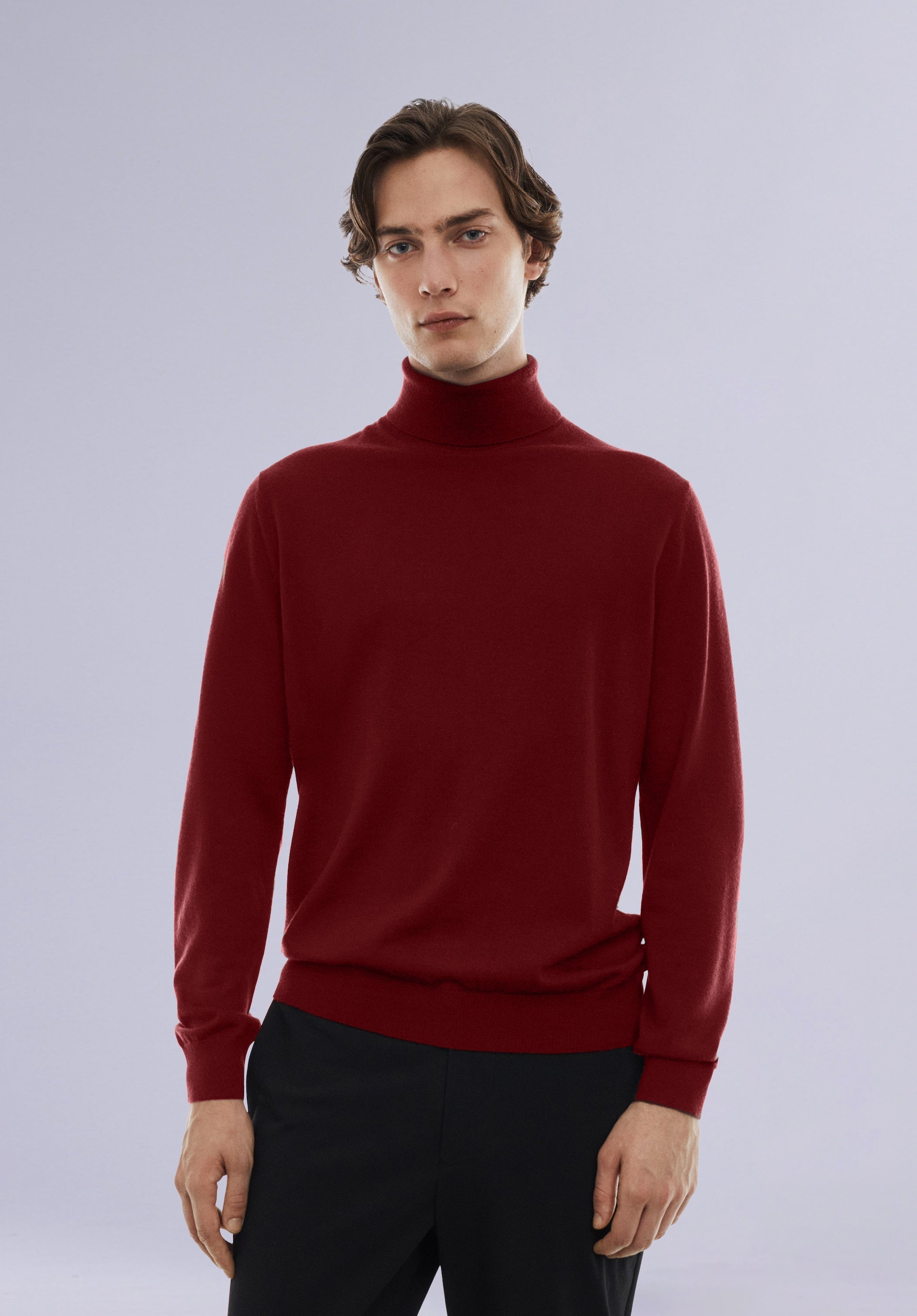 CARMINE MERINO HIGH NECK