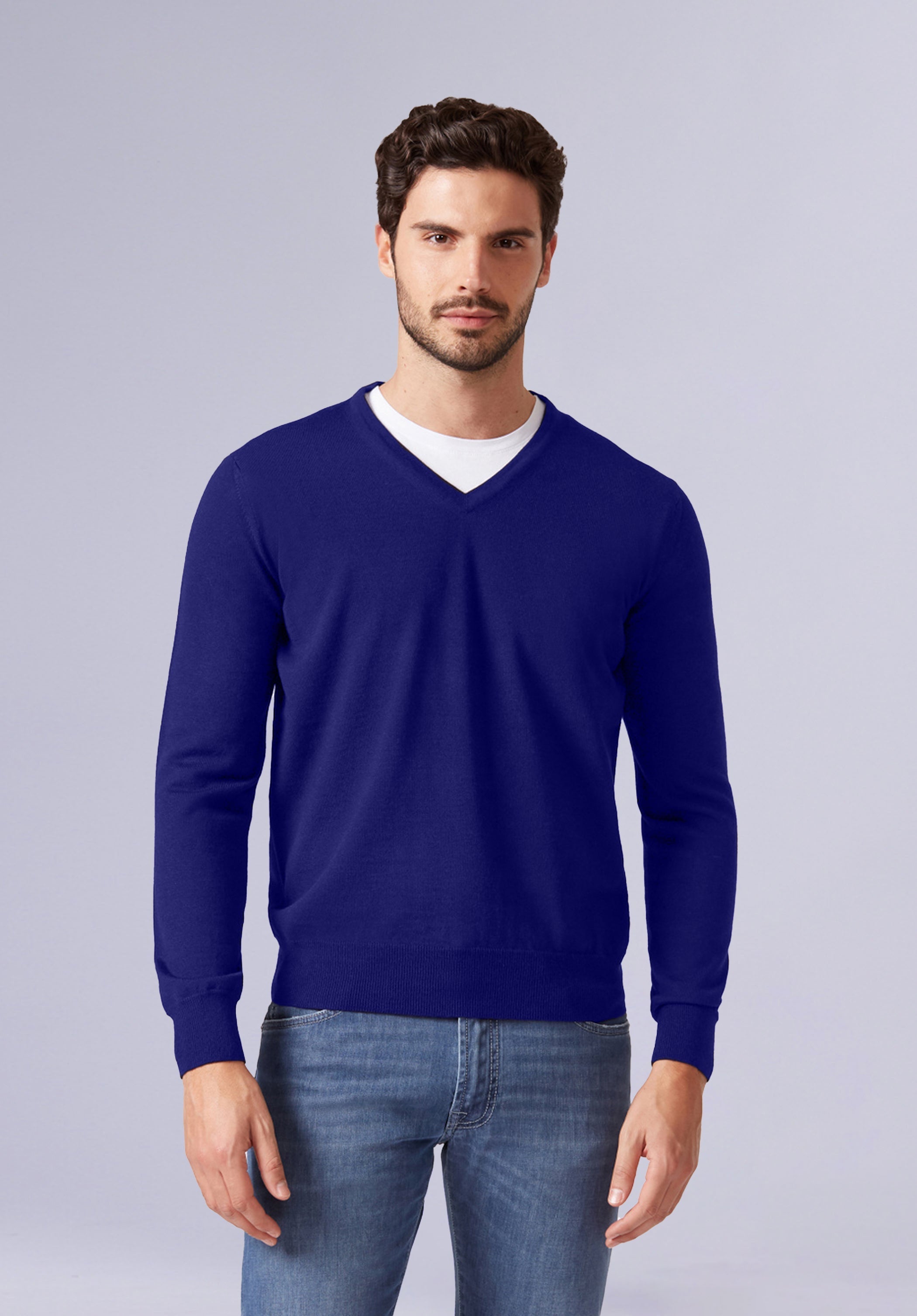 AZURE MERINO V NECK