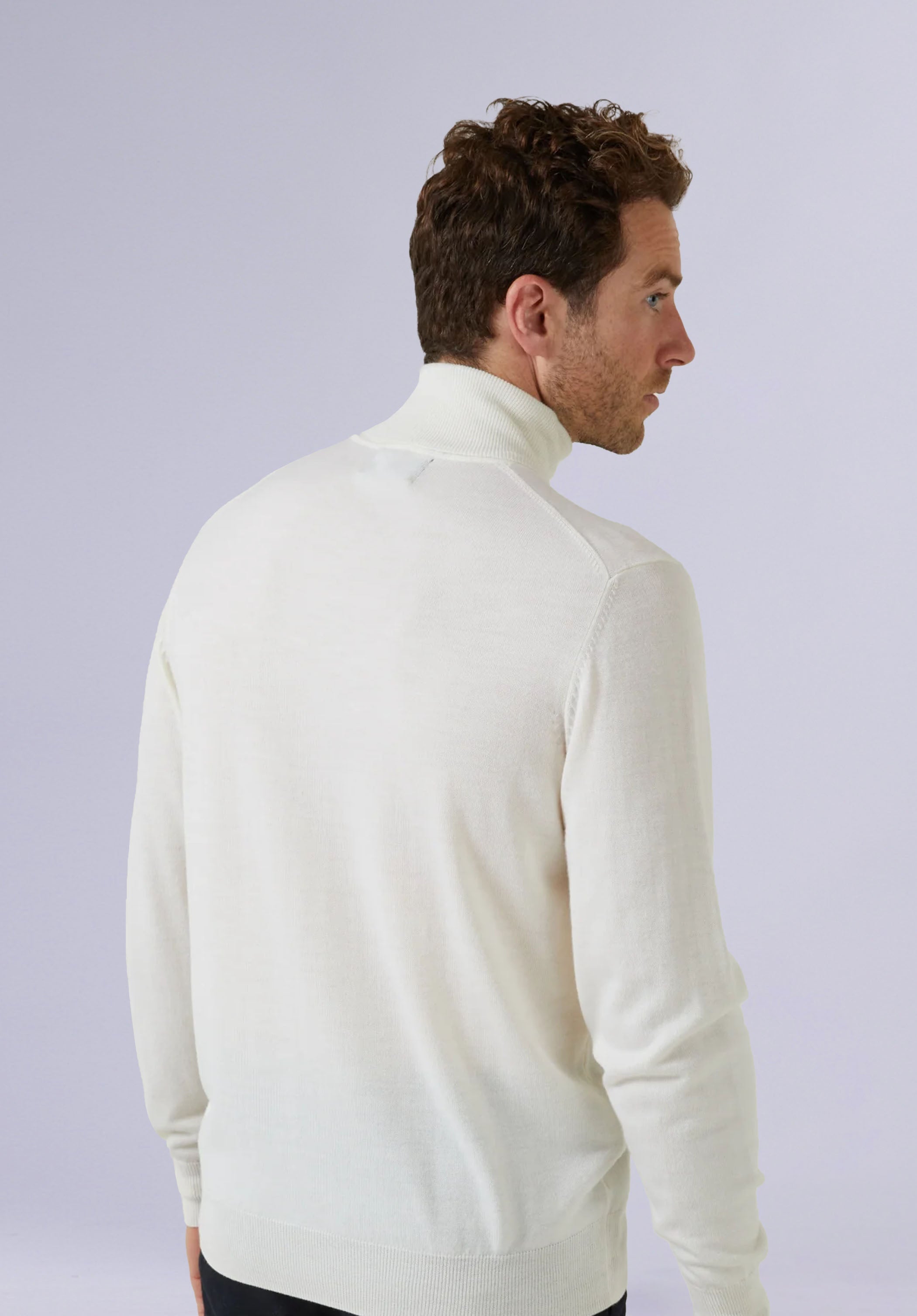 ECRU MERINO HIGH NECK