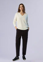 Load image into Gallery viewer, ECRU MERINO V NECK
