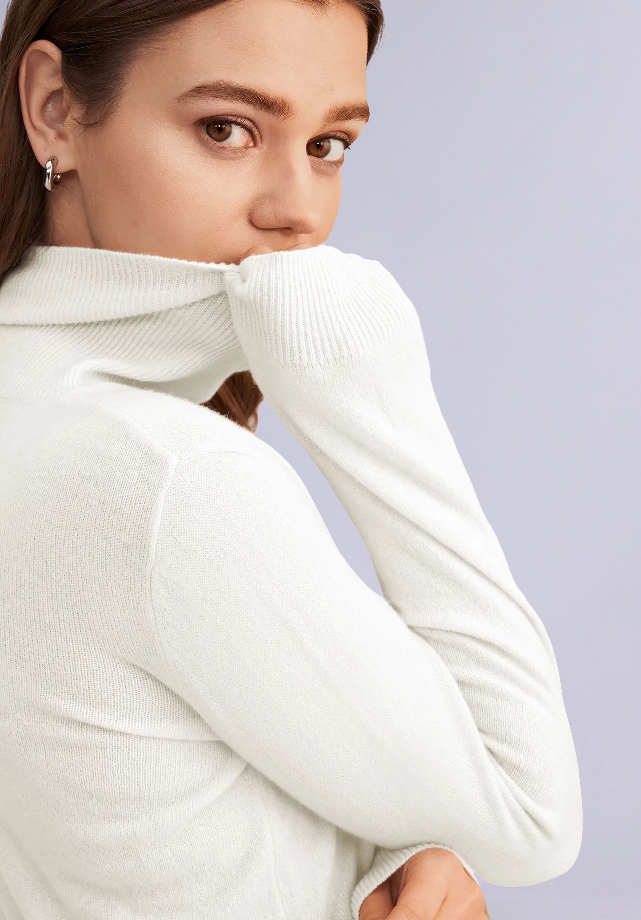 ECRU MERINO HIGH NECK