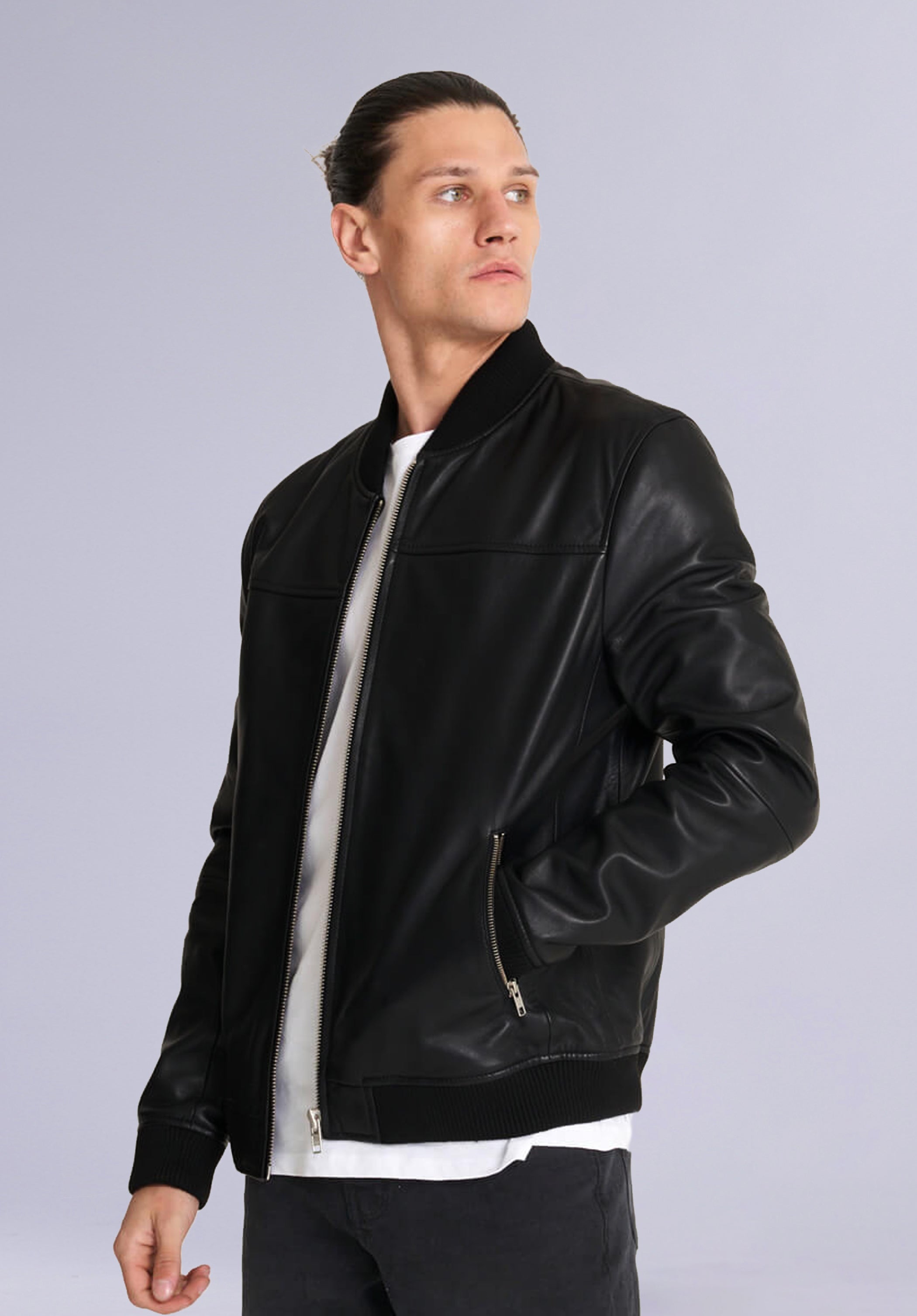 GRAPHITE LEATHER JACKET