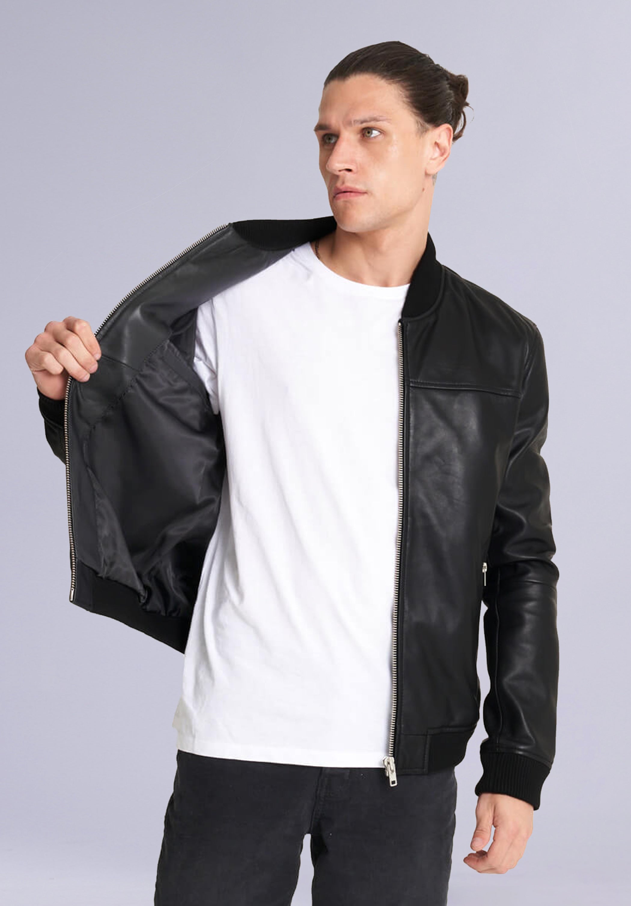 GRAPHITE LEATHER JACKET