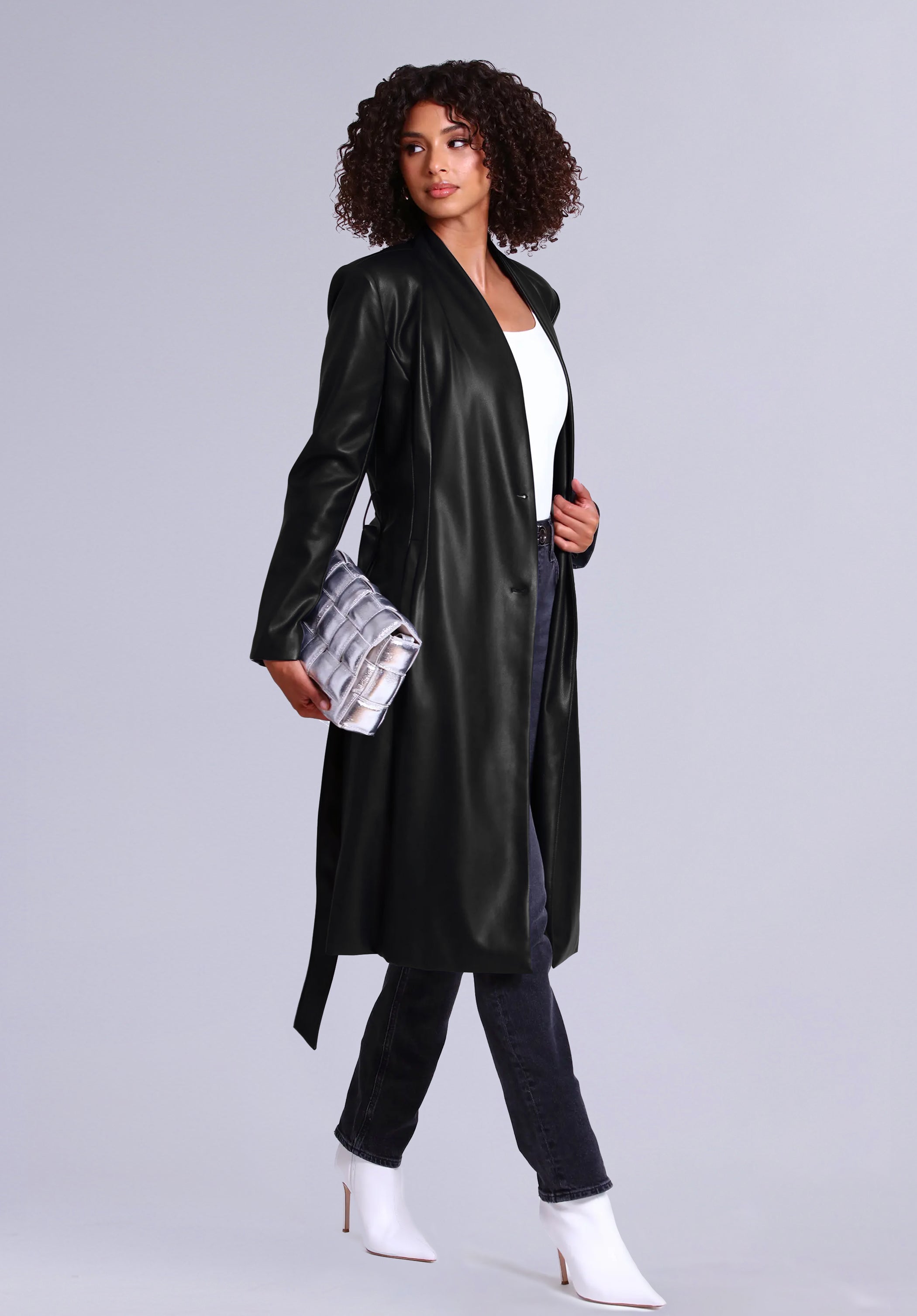 LUXE LEATHER WRAPCOAT