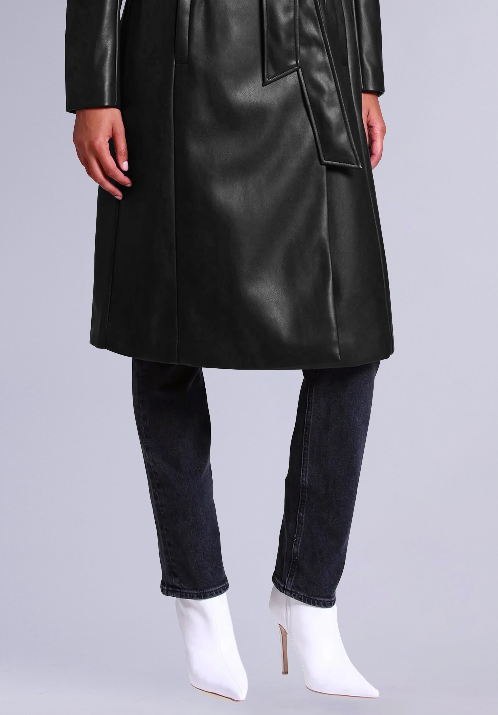 LUXE LEATHER WRAPCOAT