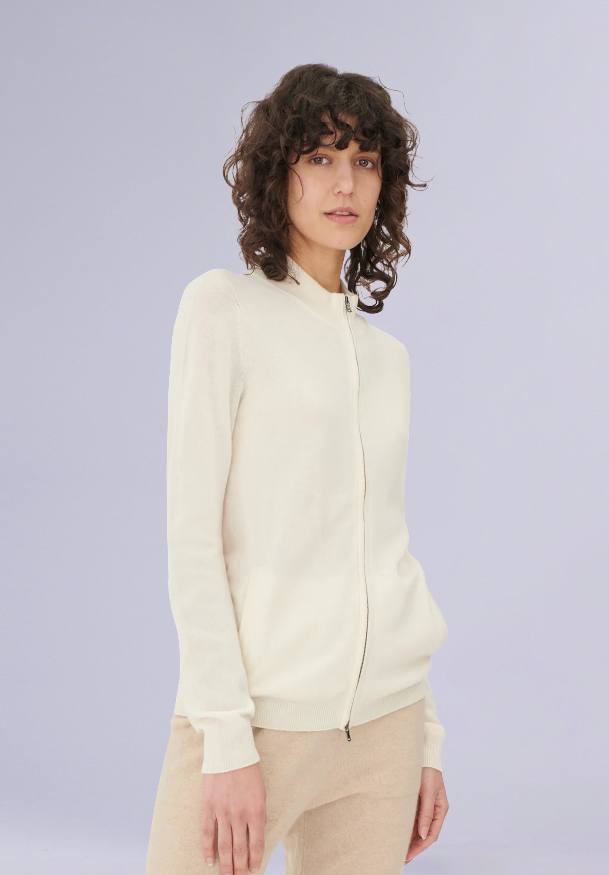 SNOW MERINO CARDIGAN