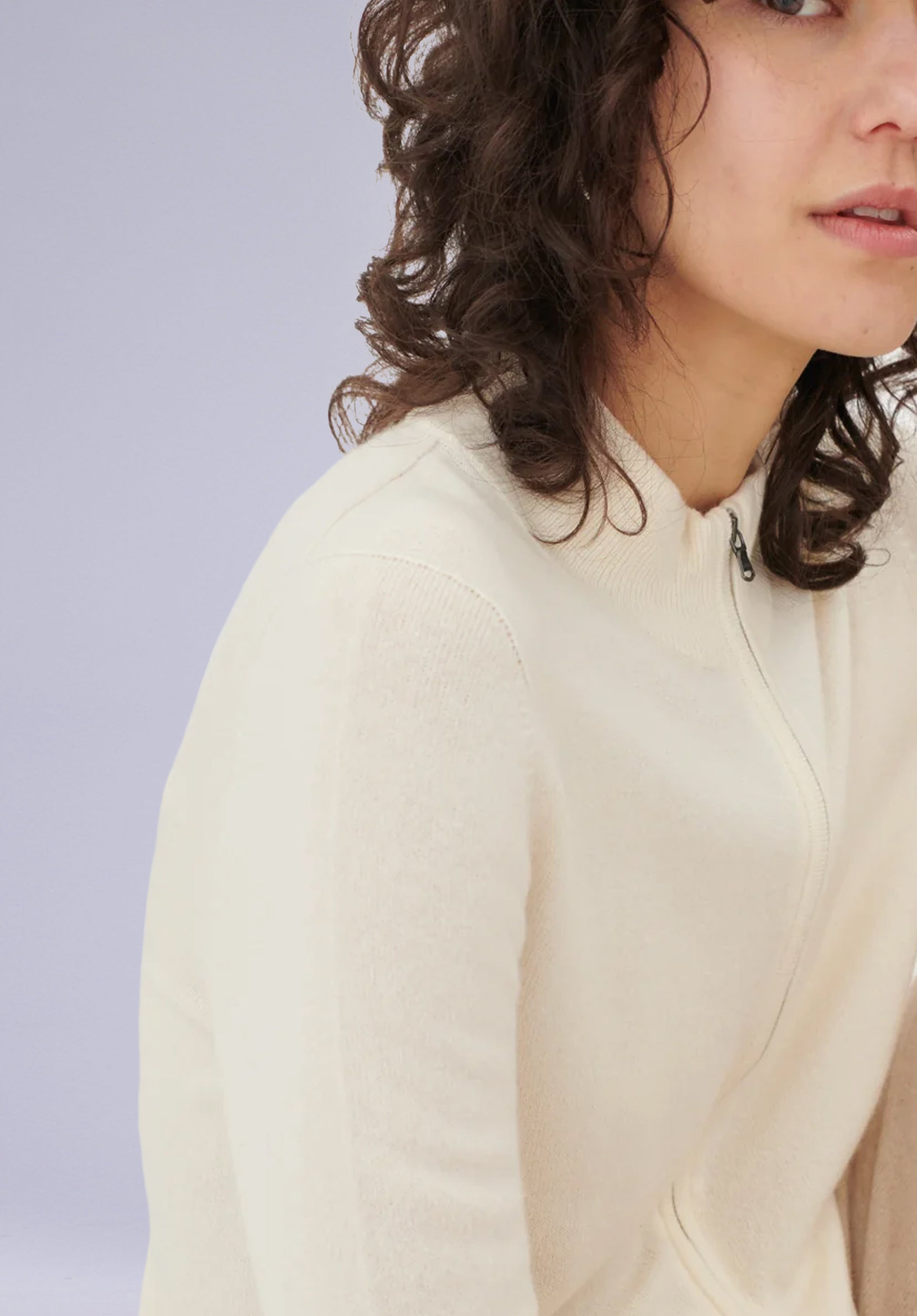 SNOW MERINO CARDIGAN